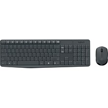 Logitech MK235 USB Wireless Optical Keyboard and Mouse Set, Black (920-007897)