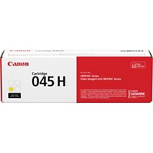 Canon 045 H Yellow High Yield Toner Cartridge, Prints Up to 2,200 Pages (1243C001)