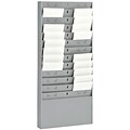 MMF Industries™ STEELMASTER® Time Card Racks with 6 Adjustable Dividers, Gray, 30H x 13 5/8W x 2D