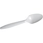 Dixie Plastic Teaspoon, 5-1/2" Medium-Weight, White, 1000/Carton (PTM21)