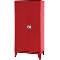 Sandusky 79H Extra Heavy Duty Steel Storage Cabinet with 4 Shelves, Red (XA4D461872-01L)