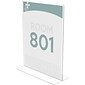 Deflecto® Superior Image® Double-Sided Sign Holder, 8.5" x 11", Clear Plastic (590801)
