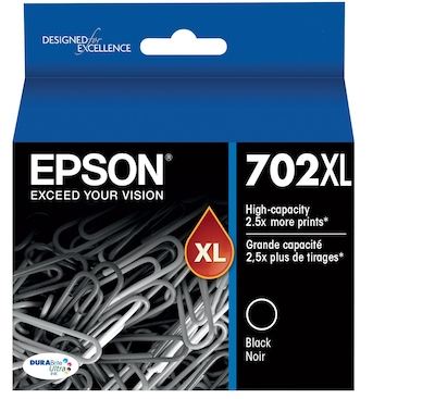 Epson T702XL Black High Yield Ink Cartridge   (T702XL120-S)
