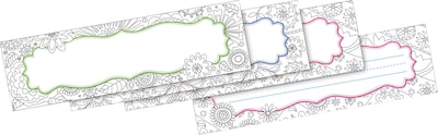 Barker Creek Color Me! In My Garden Double-Sided Name plates & Bulletin Board Signs, 36 Pieces Per P
