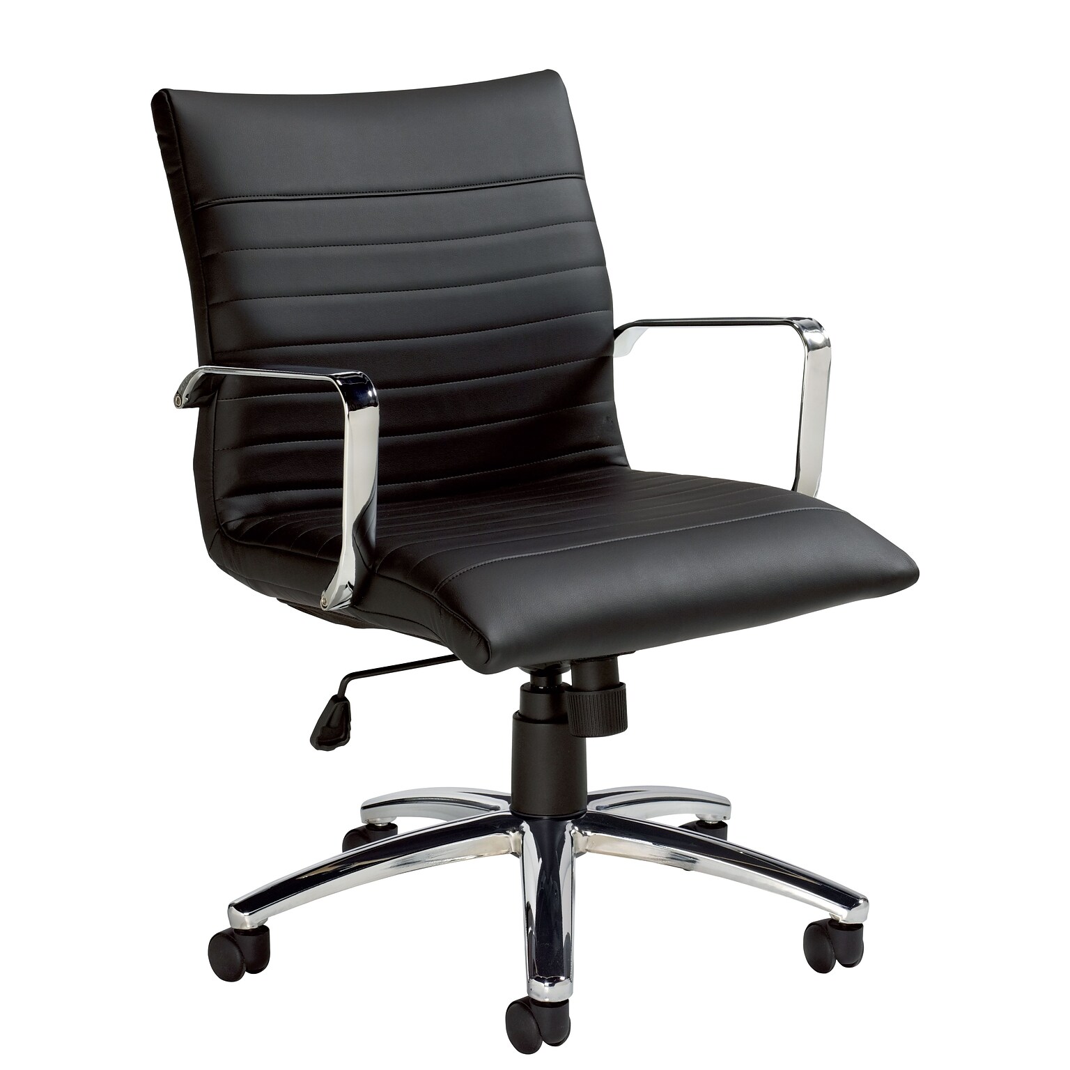Offices To Go Mid Back Luxhide Executive Chair, Black (OTG11734B)
