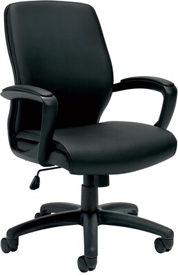 Offices To Go Luxhide Managerial Chair, Black (OTG11975B)