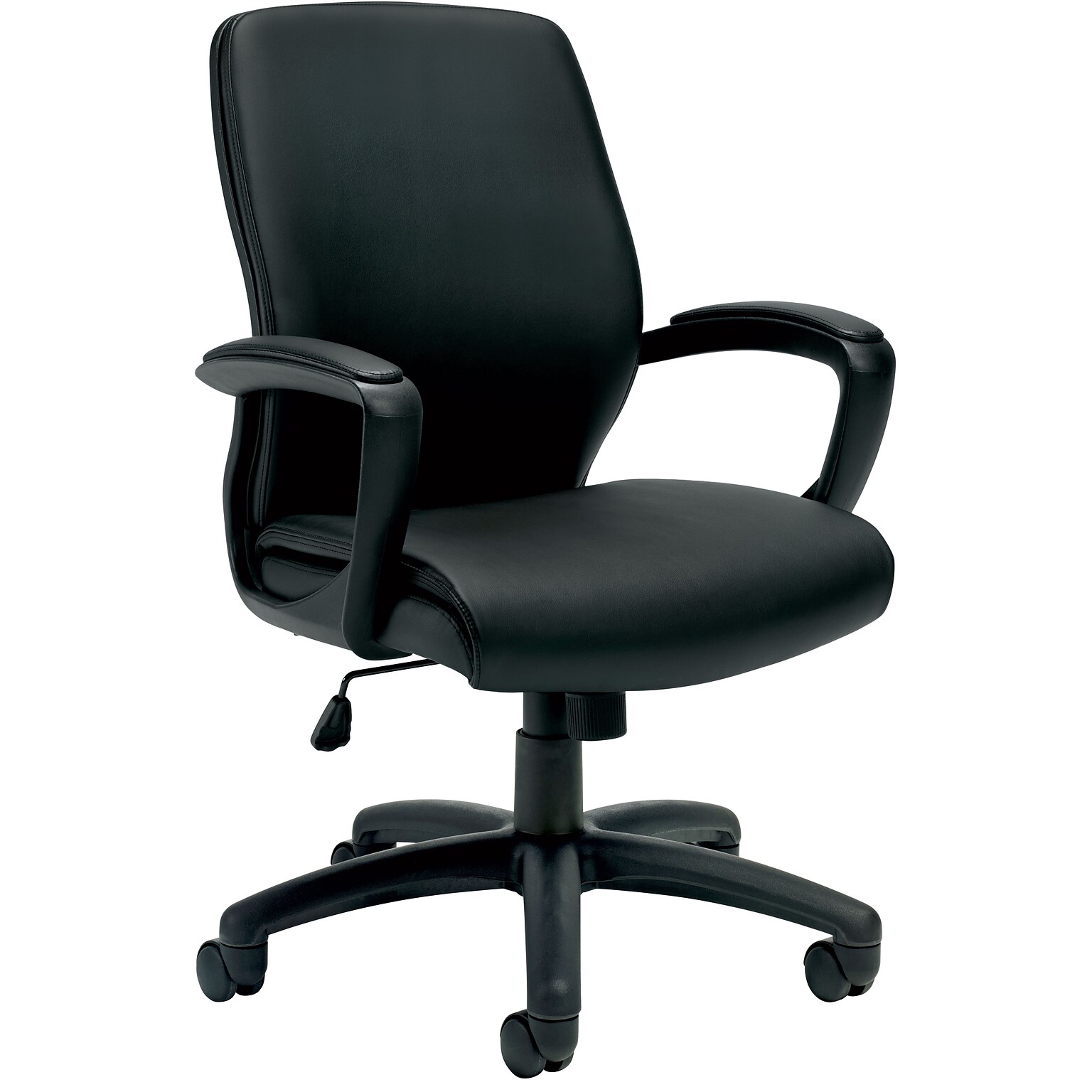 Offices To Go Luxhide Managerial Chair, Black (OTG11975B)
