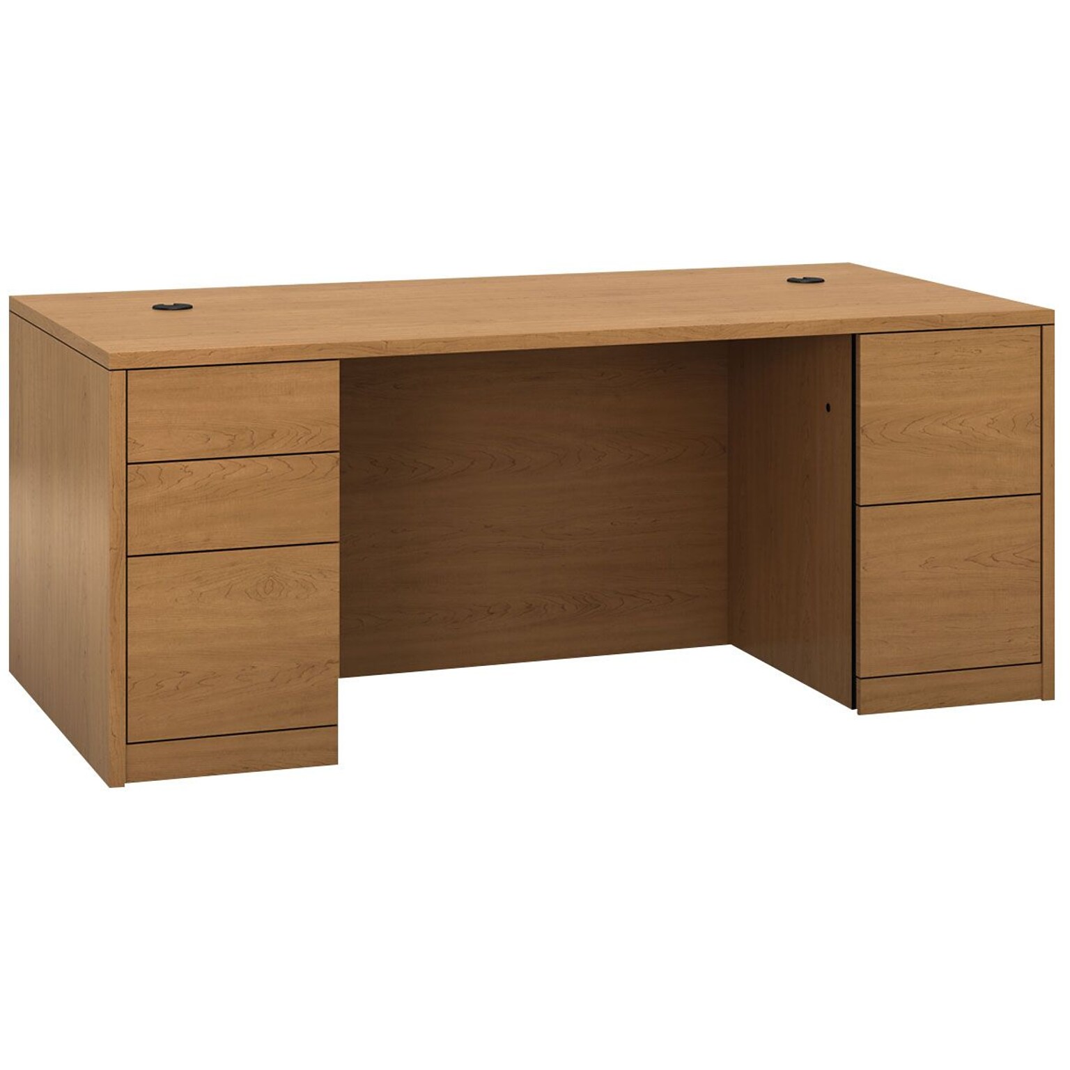 HON® 10500 Series™ Double Pedestal Desk with Full Pedestals, 29 1/2H x 72W x 36D, Harvest (105890CC)