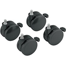 HON® Height-Adjustable Base Caster Add-On Kit, Black, 4/Pack (HONHABCASTER) NEXT2017