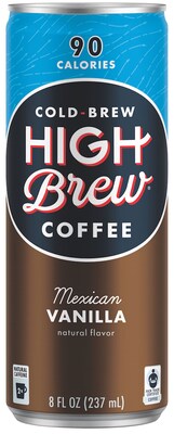 High Brew Coffee, Mexican Vanilla, 8 Oz., 12/PK
