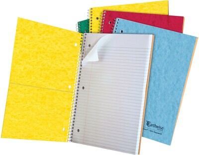 Oxford Earthwise 1-Subject Notebooks, 9" x 11", College Ruled, 100 Sheets, Each (25-419R)