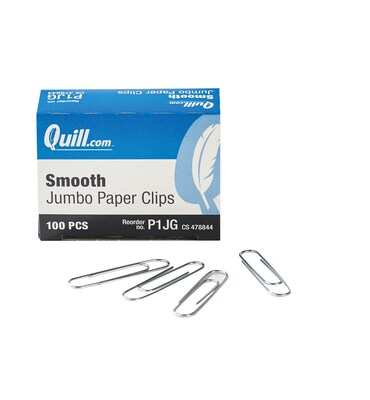 Quill Brand® Jumbo Paper Clips, 1000 Count, 1 Pack = 10 Boxes (P1JG)
