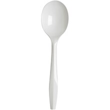 Dixie Plastic Soup Spoon, 5-9/16” Medium-Weight, White, 1000/Pack (PSM21)