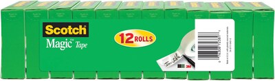 Scotch® Magic™ Tape Value Packs, 12 Rolls/Pack, 12/Carton