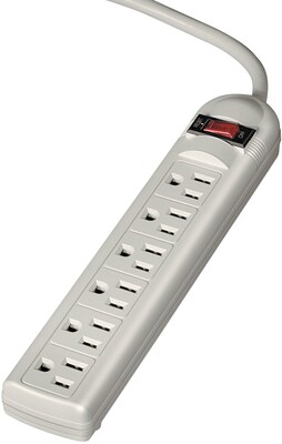 Fellowes® 99028 Power Strip With 6 Cord, 6 Outlets
