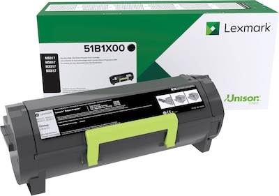 Lexmark 51 Black Extra High Yield Toner Cartridge, Prints Up to 20,000 Pages (51B1X00)
