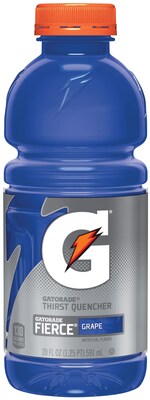 Gatorade Thirst Quencher Fierce Grape, 20 oz., 24 Bottles/Pack (QUA32482)