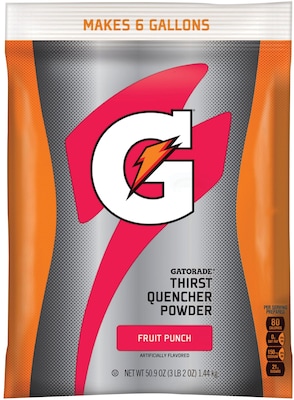 Gatorade Thirst Quencher Fruit Punch Powdered Sports Drink Mix, 51 Oz., 14/Carton (QUA33690)