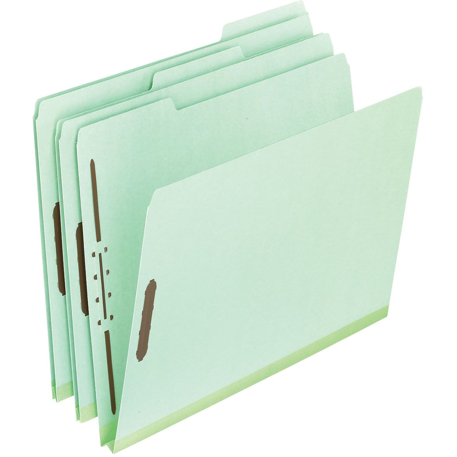 Pendaflex Extra-Sturdy Pressboard Expansion Fastener Folders, 1Expansion, 1/3 Cut Tabs, Letter Size, Leaf Green, 25/Box (17178)