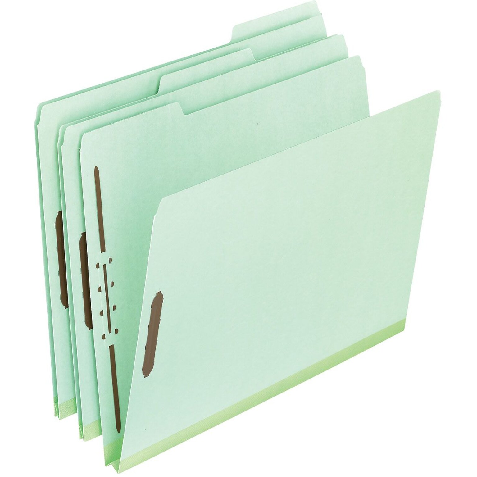 Pendaflex Heavy Duty Pressboard Expansion Fastener Folders, 2Expansion, 1/3 Cut Tabs, Letter Size, Leaf Green, 25/Box (17181)