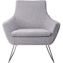 Adesso Home Kendrick Fabric Lounge Chair, Light Gray (GR2002-03)