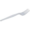 Dixie Plastic Forks, Heavy-Weight, White, 100/Box (KH207)