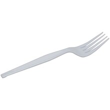 Dixie Plastic Forks, Heavy-Weight, White, 100/Box (KH207)
