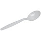 Dixie Plastic Soup Spoon, 6" Heavy-Weight, White, 100/Box (SH207)