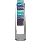 Deflecto® Contemporary Floor Display Literature Holder, 8.5" x 11", Silver Acrylic (693145)