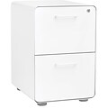Poppin 2-Drawer Vertical File Cabinet, Letter/Legal Size, Lockable, 24H x 15.75W x 20D, White (10