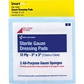 First Aid Only Gauze; Smart Compliance, 3 Gauze Pads, 5/Pack, 2/Box (FAO5005)