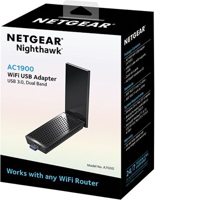 NETGEAR Nighthawk AC1900 WiFi USB Adapter USB 3.0 Dual Band A7000