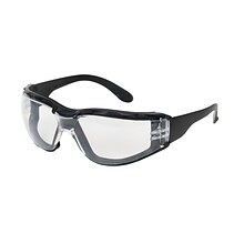Bouton® Zenon Z12 Glasses, Black Temple, Clear Lens, Foam Padding and Anti-Scratch / Anti-Fog Coatin