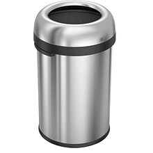 simplehuman Bullet Open Trash Can, Heavy-Gauge Brushed Stainless Steel, 30 Gallon (CW1471)