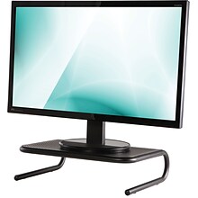 Staples® Metal Monitor Stand, Black, 4H x 14W x 11D