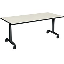 HON Huddle Table, Flip Base, Silver Mesh Laminate, 72W (HONHUD3072FLB9)