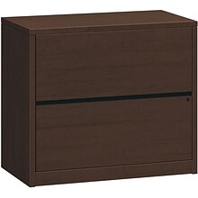 HON 10500 Series 2 Drawer Lateral File Cabinet, Mocha Finish, 36W (HON10563MOMO)