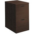 HON 10500 Series 2-Drawer Mobile Vertical File Cabinet, Letter/Legal Size, Lockable, Mocha (HON10510