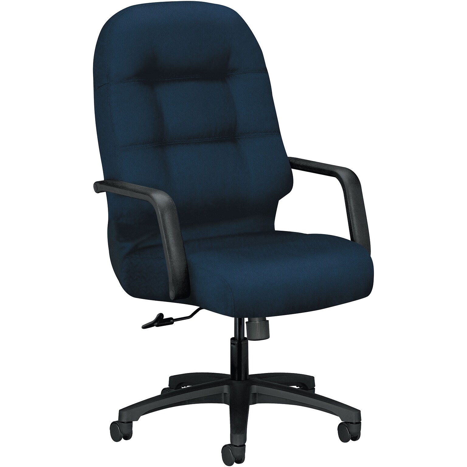 HON Pillow-Soft Fabric High-Back Executive Chair, Navy, Fixed Arms (HON2091CU98T)