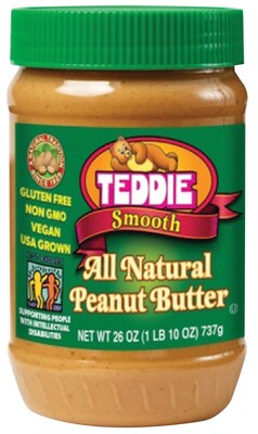 Teddie Natural Smooth Peanut Butter, 26 Oz.