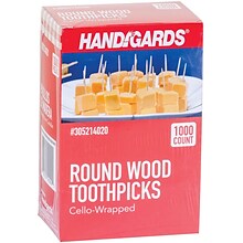 Handgards® Individually Wrapped Toothpicks Round Wood Cello Wrapped 12,000/CT (HND14020)