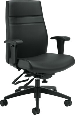 Offices to Go Luxhide Managers Chair, Black (OTG2913-BL20)