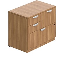 Offices to Go Superior Laminate Mixed Storage Unit with Lock, Autumn Walnut, 36W x 22D x 29.5H