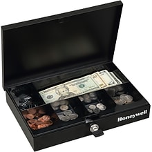 Honeywell Low Profile Cash Box, 6 Compartments (6212)