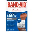 BAND-AID® Adhesive Bandages; Tough Strips, 1x3-1/4, 20/Box