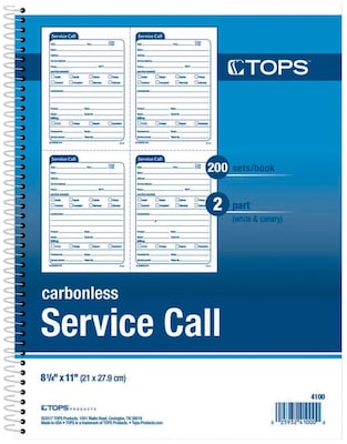 TOPS Professional Notebooks, 8.5 x 11, Wide Ruled, 100 Sheets, White (4100)
