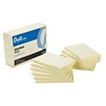 Quill Brand® Self-Stick Notes, 4 x 6, Yellow, Lined, 100 Sheets/Pad, 12 Pads/Pack (7390YW)