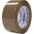 Quill Brand® Medium-Duty Natural Rubber Packing Tape, 2.3 Mil, 2 x 110 yds., Tan, 6/Pack, (C601/905