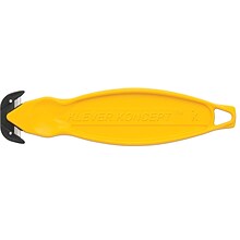 Klever Koncept Safety Cutter, Yellow, 5-3/4, 10-Pack (KCJ-2Y)