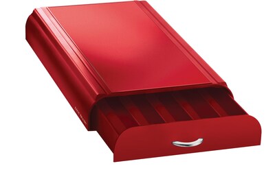 Mind Reader Anchor Coffee Pod Storage Drawer For 50 Nespresso Capsules, Red (NEST3PC-RED)